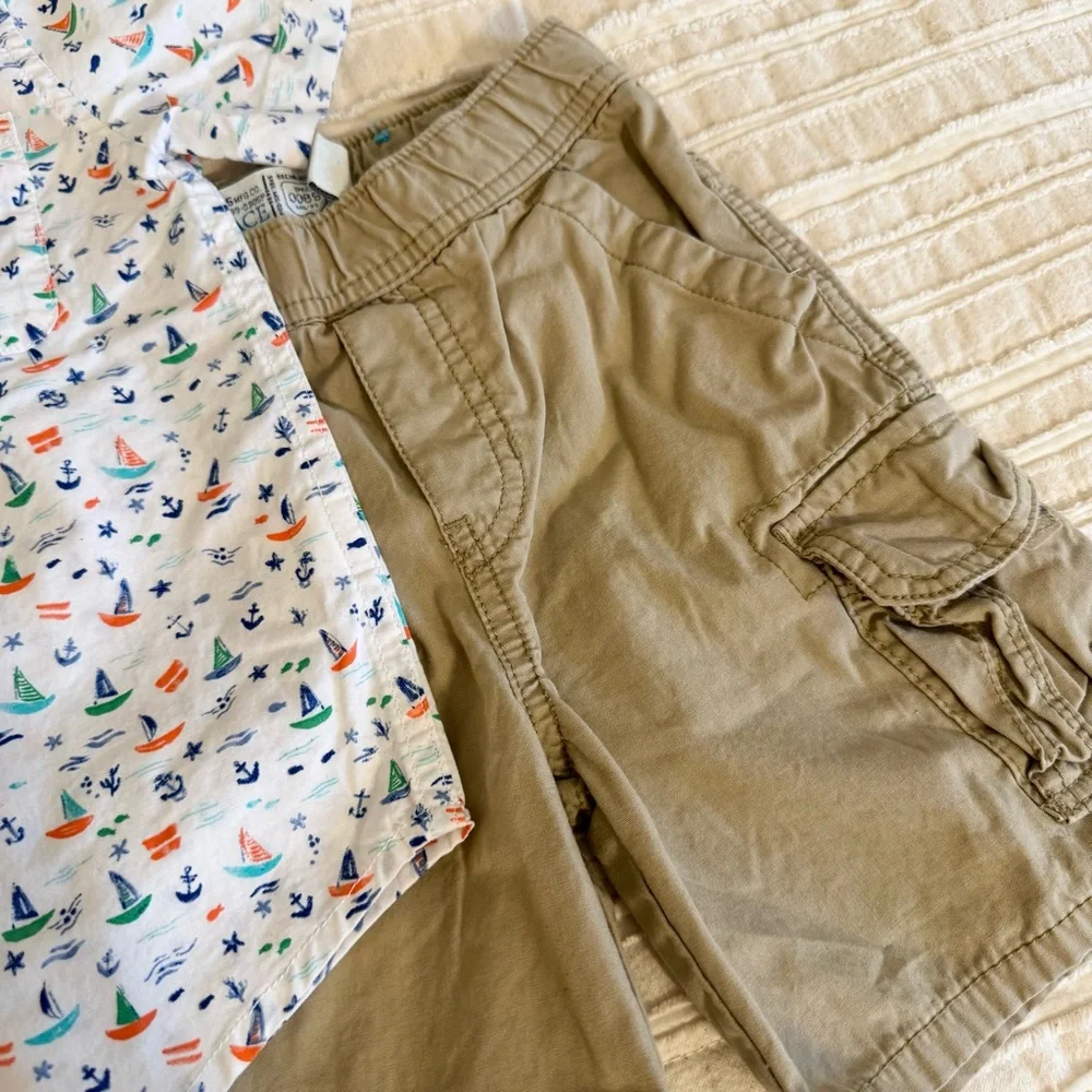 Toddler Boy 3T Children’s Place Shirt and Short Set Outfit Bundle Spring Summer - Picture 3 of 3